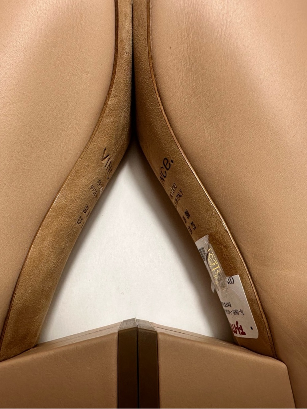 Vince Ralston Leather Pointy Toe Mule in Nude Size 9.0 - Picture 15 of 16